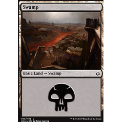 Magic löskort: Hour of Devastation: Swamp (foil)