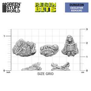 3D printed set - 20 x Skeleton Remains 1:48