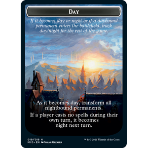 Magic löskort: Innistrad: Midnight Hunt: Day // Night Token