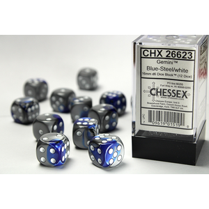 Gemini: Blue-Steel/white (12-die set)