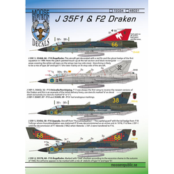 J 35F1 & J 35F2 Draken - Decals 1/72