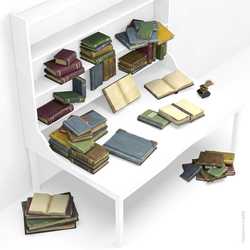 Green Stuff World: 3D Printed Resin Set - Resin Books (21) (1:35)