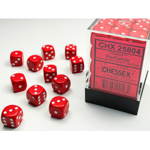 Opaque: Red/white (36-dice set)