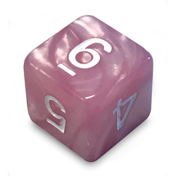 Pearl Dice: Pink/White (D6) 16mm (1)