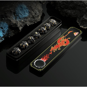 Hollow Orb Dice Set: Dragon Black & Gold (7)