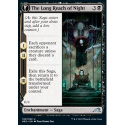 Magic löskort: Kamigawa: Neon Dynasty: The Long Reach of Night // Animus of Night's Reach