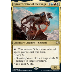 Magic löskort: Commander Legends: Gnostro, Voice of the Crags (alternative art) (Foil)