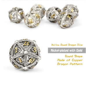 Hollow Orb Dice Set: Dragon Silver & Gold  (7)
