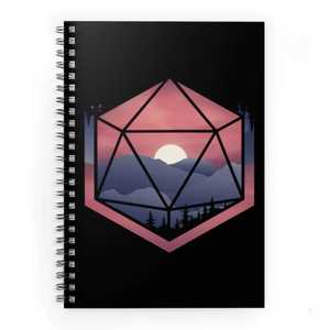 Spiral Notebook Mountain D20