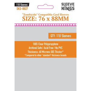 Card Sleeves "Zombicide" Clear 76x88mm (110) (Sleeve Kings)