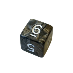 Marble Dice: Gray/Copper/White (D6)