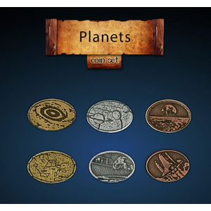 Metal Coins Planets (24 st)