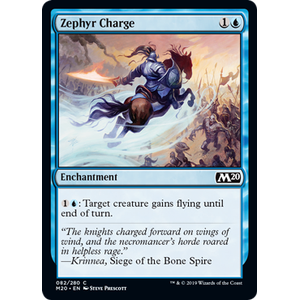 Magic löskort: Core Set 2020: Zephyr Charge (Foil)