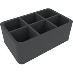 Feldherr 100mm half-size foam tray with 6 large cut outs