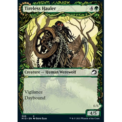 Magic löskort: Innistrad: Midnight Hunt: Tireless Hauler // Dire-Strain Brawler (alternative art)