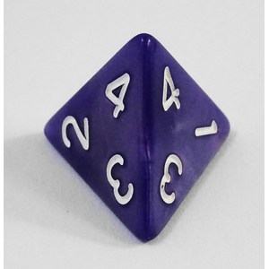 Pearl Dice: Purple/White (d4)