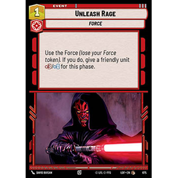 Star Wars: Unlimited Löskort: Legends of the Force: Unleash Rage (Foil)
