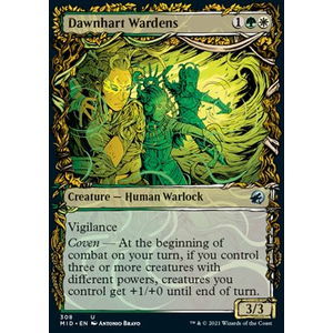 Magic löskort: Innistrad: Midnight Hunt: Dawnhart Wardens (alternative art)