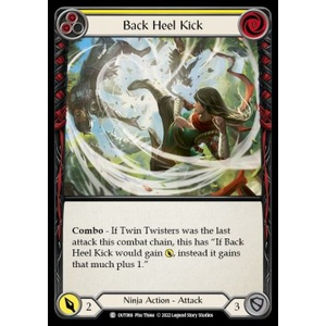 FaB Löskort: Outsiders: Back Heel Kick (Yellow) (Rainbow Foil)