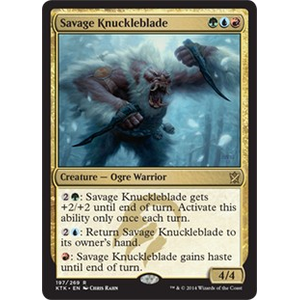 Magic löskort: Khans of Tarkir: Savage Knuckleblade (Foil)