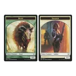 Magic löskort: Archenemy: Nicol Bolas: Beast / Soldier Token