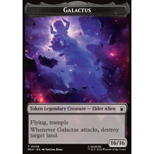 Magic löskort: Marvel Super Heroes: Galactus Token (B 16/16) // Squirrel Token (G 1/1)