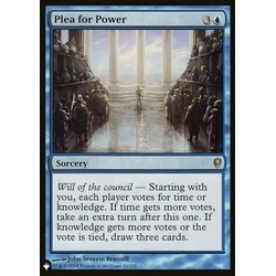 Magic löskort: The List: Plea for Power
