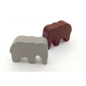 Spelpjäs: Elephant, Mammoth - Gray (10st)