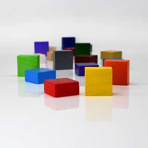 Game Pieces: Squares Angular - Natural (Wood) (10)