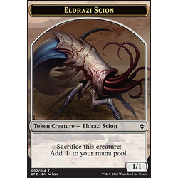 Magic löskort: Battle for Zendikar: Eldrazi Scion Token