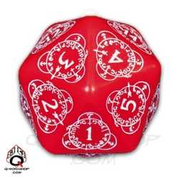 D20 Red & white Card Game Level Counter