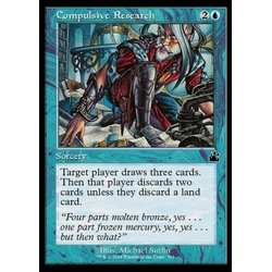 Magic löskort: Ravnica Remastered: Compulsive Research (alternative art)