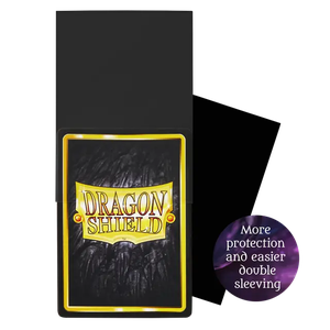 Card Sleeves Thick Perfect Fit Black (100) (Dragon Shield)