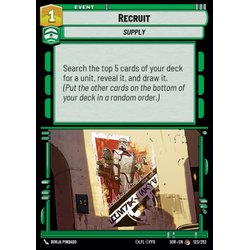 Star Wars: Unlimited Löskort: Spark of Rebellion: Recruit