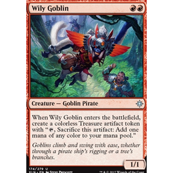 Magic löskort: Ixalan: Wily Goblin (Foil)
