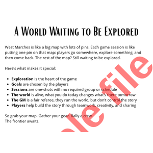 West Marches: Game Master Workbook