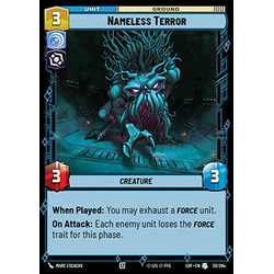 Star Wars: Unlimited Löskort: Legends of the Force: Nameless Terror
