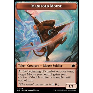 Magic löskort: Bloomburrow: Manifold Mouse Token (Red 1/1)