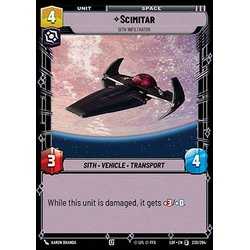 Star Wars: Unlimited Löskort: Legends of the Force: Scimitar, Sith Infiltrator