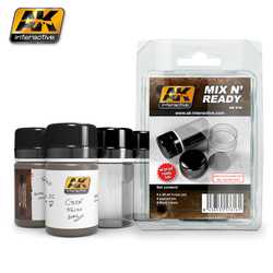 MIX N READY - Enamel (4 Empty 35ml jars WHITH LABELS)