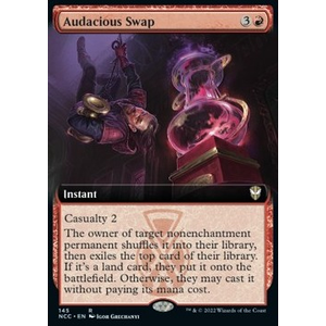 Magic löskort: Commander: Streets of New Capenna: Audacious Swap (alternative art)