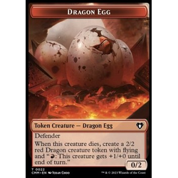 Magic löskort: Commander Masters: Dragon Egg Token (R 0/2) // Spirit Token (W 1/1)