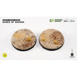 Battle Ready Bases: Dunes of Bourak 55mm Round for Infinity (2)