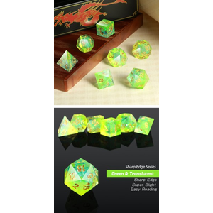Sharp Edge Dice Set - Key Lime (7)