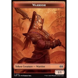 Magic löskort: Tarkir: Dragonstorm: Warrior Token (R 1/1) // Goblin Token (R 1/1)