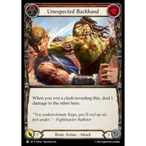 FaB Löskort: Super Slam: Unexpected Backhand (Red) (Rainbow Foil)