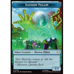 Magic löskort: Magic: the Gathering: Marvel's Spider-Man: Illusion Villain Token (U 3/3) // Spider Token (G 2/1)