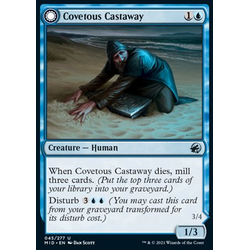 Magic löskort: Innistrad: Midnight Hunt: Covetous Castaway // Ghostly Castigator
