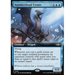 Magic löskort: Tarkir: Dragonstorm: Hammerhead Tyrant (alternative art)
