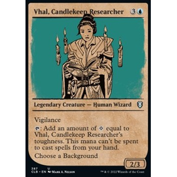 Magic löskort: Commander Legends: Battle for Baldur's Gate: Vhal, Candlekeep Researcher (alternative art)